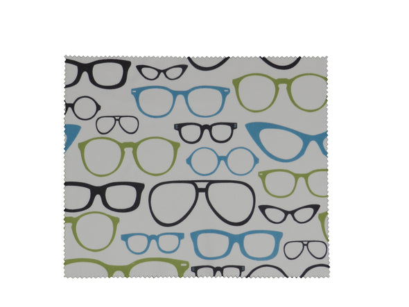 Microfiber Cleaning Cloths with Glasses Pattern